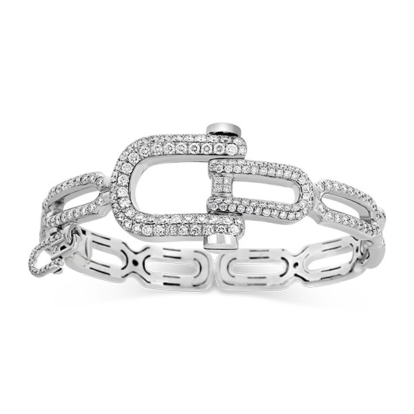18K Diamond Link Pendant on Chain